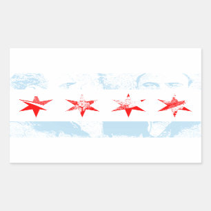 Sticker Rectangulaire Drapeau d'Al Capone Chicago