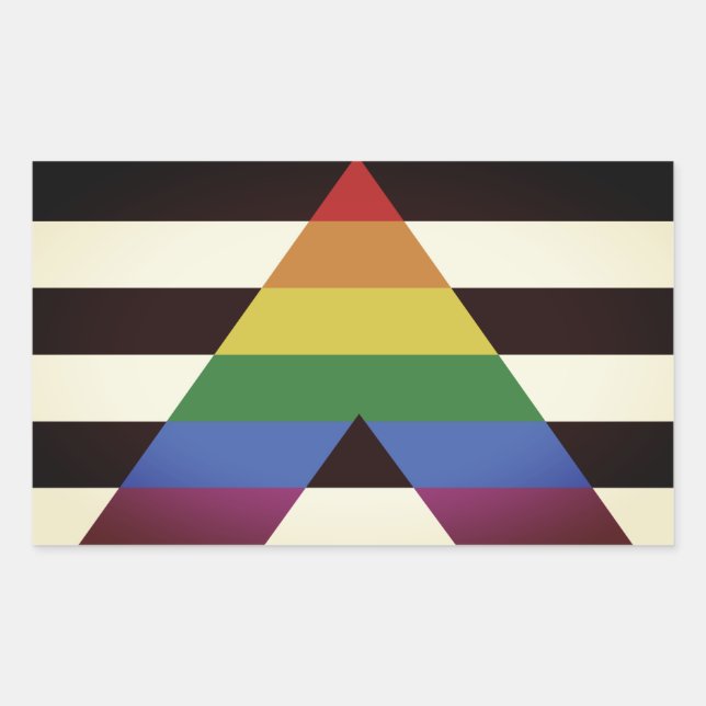 Sticker Rectangulaire Drapeau d'allié straight (Devant)