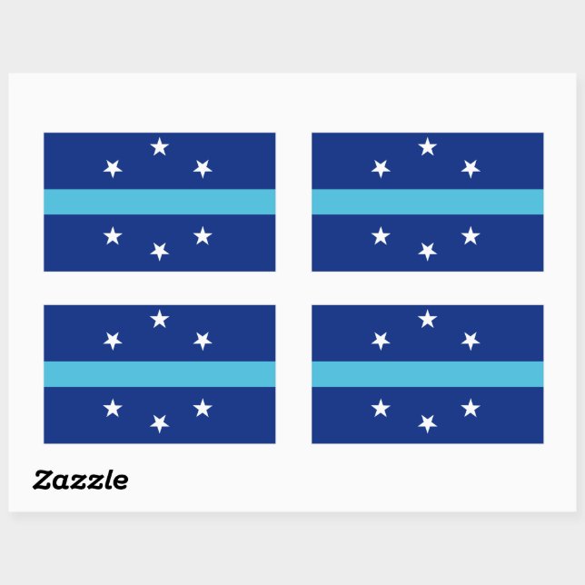 Sticker Rectangulaire Drapeau d'Anaheim, Californie (Feuille)