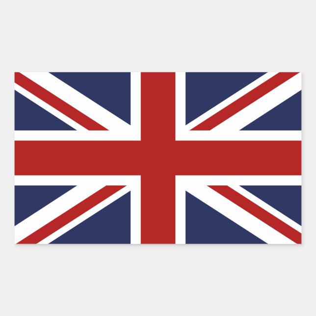 Sticker Rectangulaire Drapeau d'Angleterre 3 (Devant)