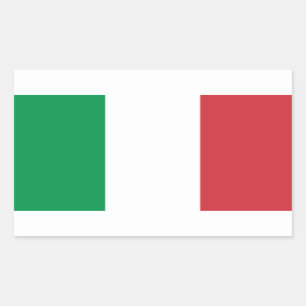 Sticker Rectangulaire Drapeau d'autocollant de décalque de l'Italie