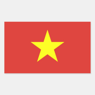 Sticker Rectangulaire Drapeau d'autocollant de décalque du Vietnam