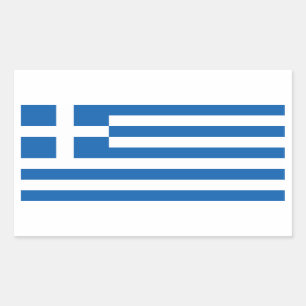 Sticker Rectangulaire Drapeau d'autocollant de la Grèce