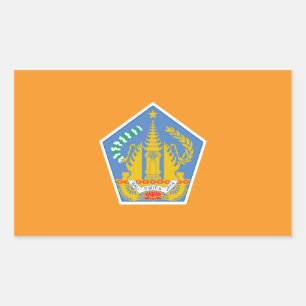 Sticker Rectangulaire Drapeau de Bali, Indonésie