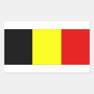Sticker Rectangulaire Drapeau de Belgique