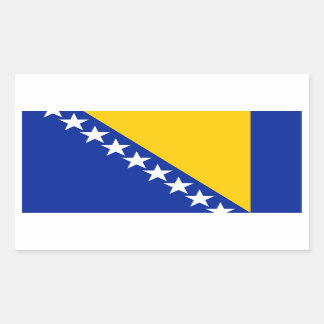 Sticker Rectangulaire Drapeau de Bosnie-Herzégovine Bosnie/Herzégovine