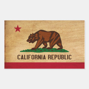 Sticker Rectangulaire Drapeau de Californie