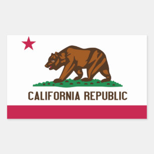Sticker Rectangulaire Drapeau de Californie