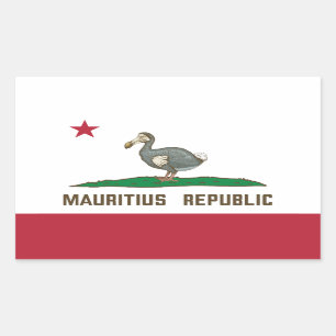 Sticker Rectangulaire Drapeau de Californie de la République Maurice