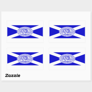 Sticker Rectangulaire Drapeau de Charlotte, Caroline du Nord