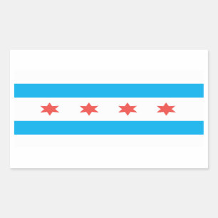 Sticker Rectangulaire Drapeau de Chicago