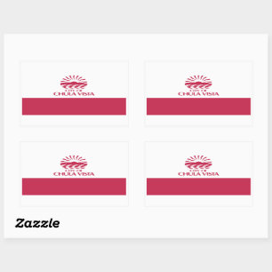 Sticker Rectangulaire Drapeau de Chula Vista, Californie
