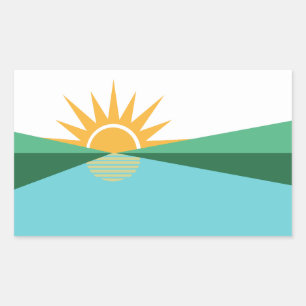 Sticker Rectangulaire Drapeau de Coral Springs, Floride