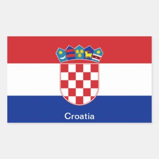 Sticker Rectangulaire Drapeau de Croatie