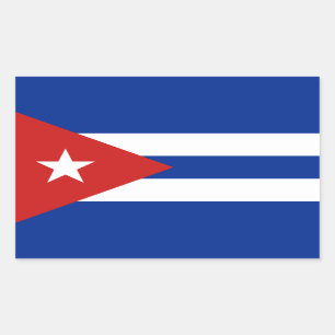 Sticker Rectangulaire Drapeau de Cuba