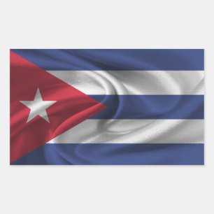 Sticker Rectangulaire Drapeau de Cuba