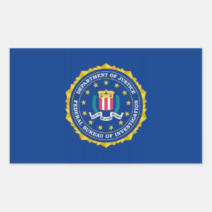 Sticker Rectangulaire Drapeau de FBI