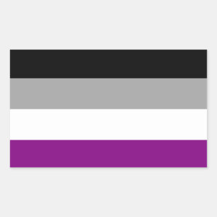 Sticker Rectangulaire Drapeau de fierté asexué