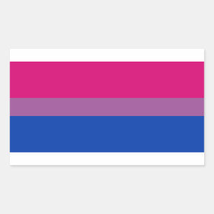 Sticker Rectangulaire Drapeau de fierté bisexuel