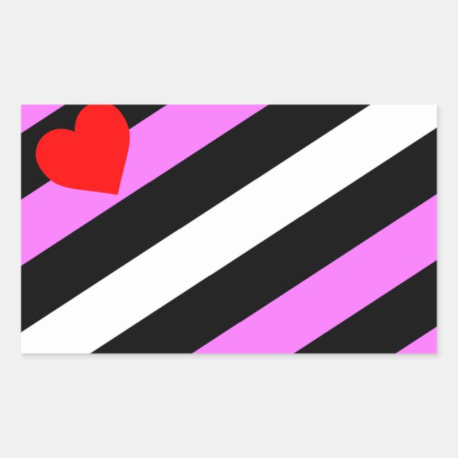 Sticker Rectangulaire Drapeau de fierté de fille de cuir (Devant)