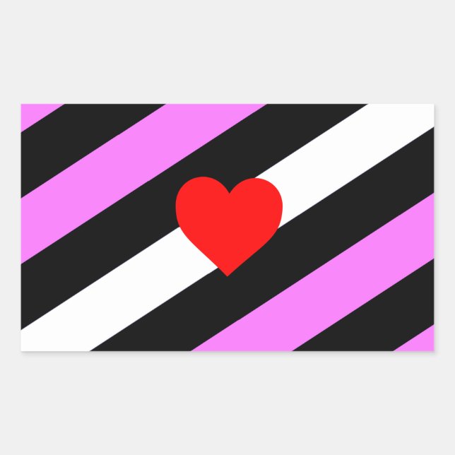 Sticker Rectangulaire Drapeau de fierté de fille de cuir (Devant)