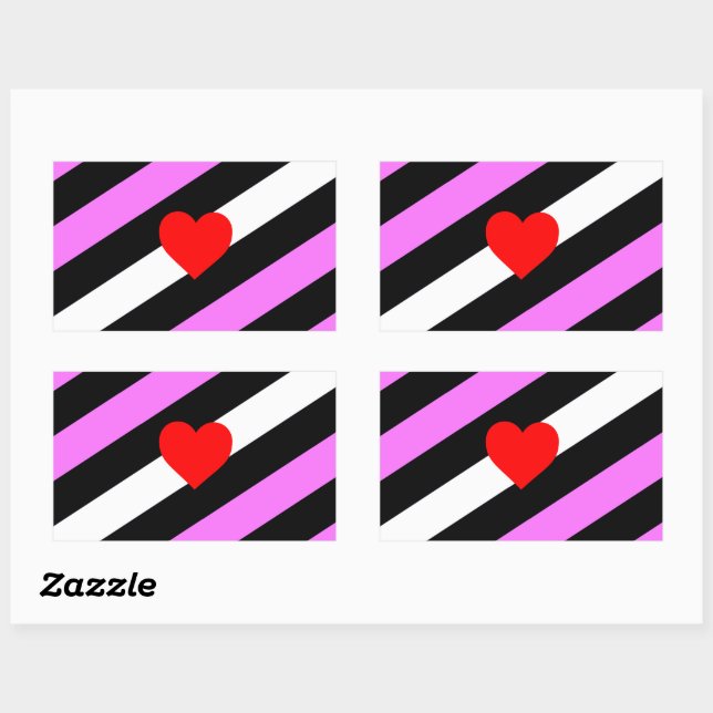 Sticker Rectangulaire Drapeau de fierté de la fille de cuir (Feuille)