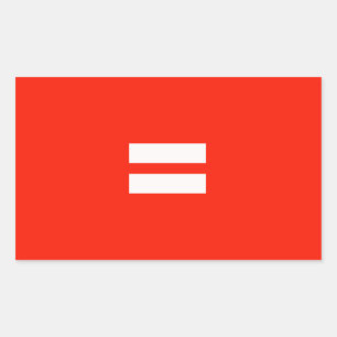 Sticker Rectangulaire Drapeau de fierté de l'égalité