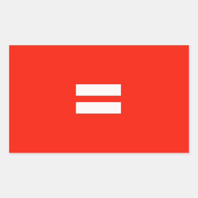 Sticker Rectangulaire Drapeau de fierté de l'égalité (Devant)