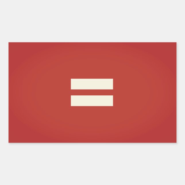 Sticker Rectangulaire Drapeau de fierté de l'égalité (Devant)
