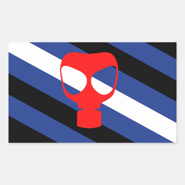 Sticker Rectangulaire Drapeau de fierté de masque (Devant)