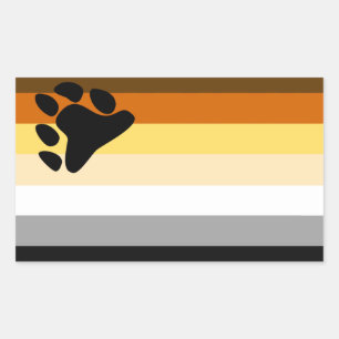 Sticker Rectangulaire Drapeau de fierté des Ours