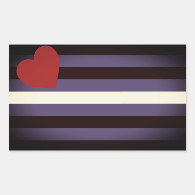 Sticker Rectangulaire Drapeau de fierté en cuir (Devant)