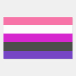 Sticker Rectangulaire Drapeau de fierté genderfluid