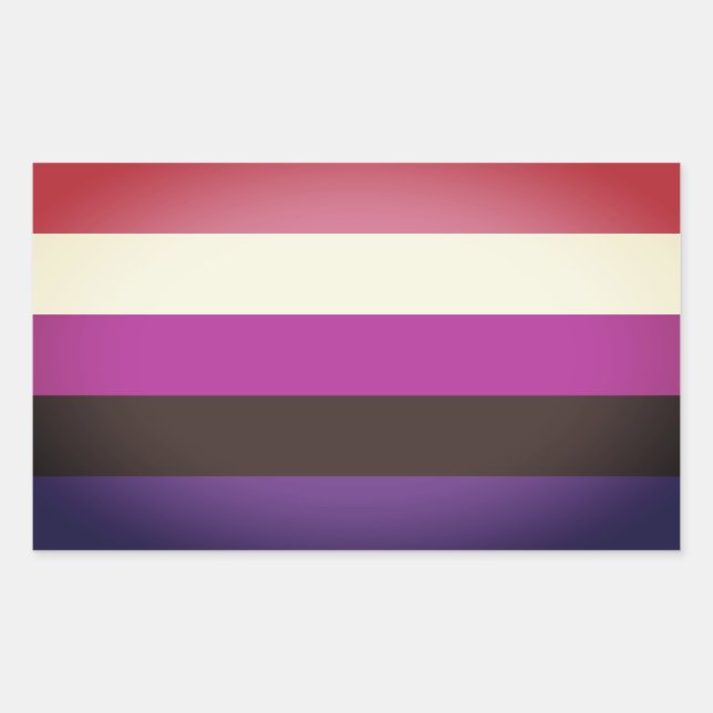Sticker Rectangulaire Drapeau de fierté genderfluid (Devant)