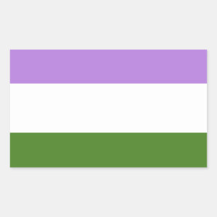Sticker Rectangulaire Drapeau de fierté genderqueer