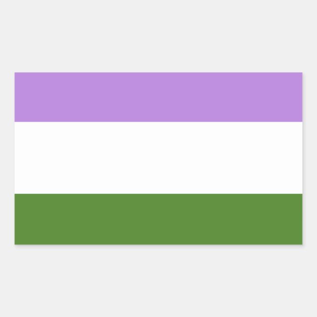 Sticker Rectangulaire Drapeau de fierté genderqueer (Devant)