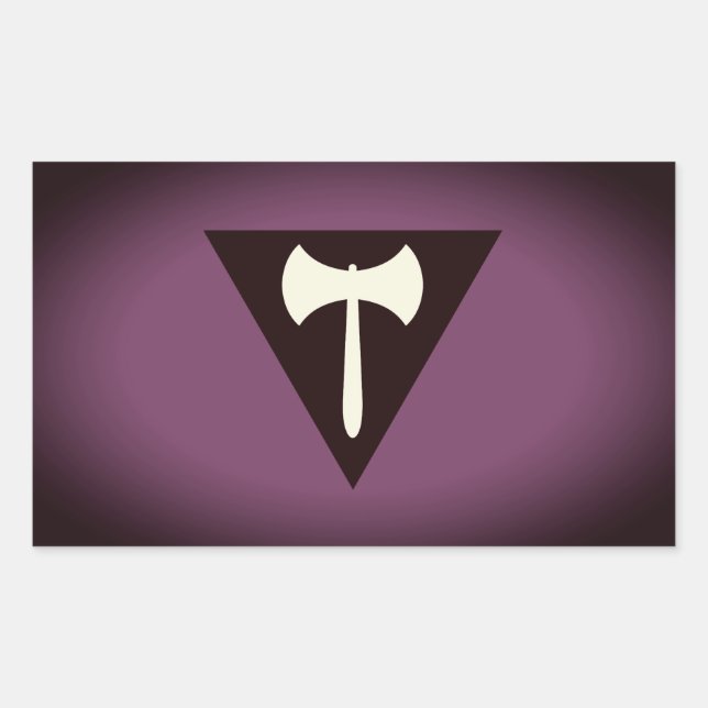 Sticker Rectangulaire Drapeau de fierté lesbienne Ax pourpre (Devant)