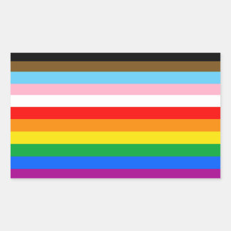 Sticker Rectangulaire Drapeau de fierté LGBTQ+ inclus