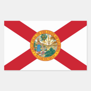 Sticker Rectangulaire Drapeau de Floride