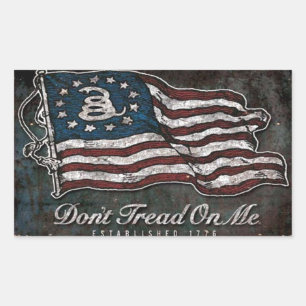 Sticker Rectangulaire Drapeau de Gadsden - liberté ou mort