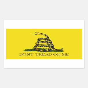 Sticker Rectangulaire Drapeau de Gadsden - Ne me touchez pas