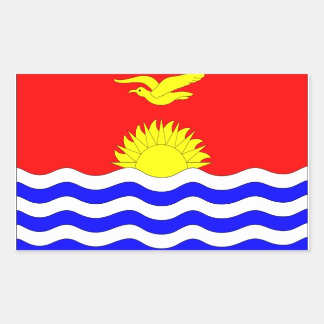 Sticker Rectangulaire Drapeau de Kiribati (Devant)