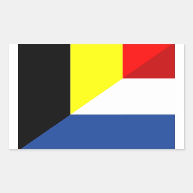 Sticker Rectangulaire drapeau de la belgique de la patrie drapeau de la  (Devant)