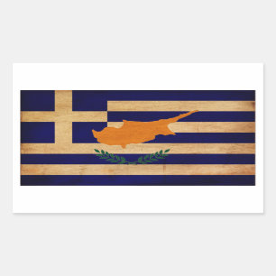 Sticker Rectangulaire Drapeau de la Chypre de Grec