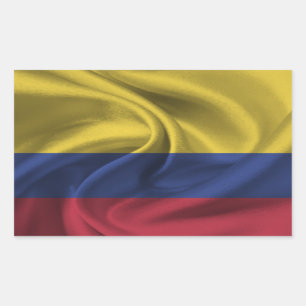 Sticker Rectangulaire Drapeau de la Colombie