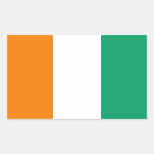 Sticker Rectangulaire Drapeau de la Côte d'Ivoire - Drapeau de la Côte d