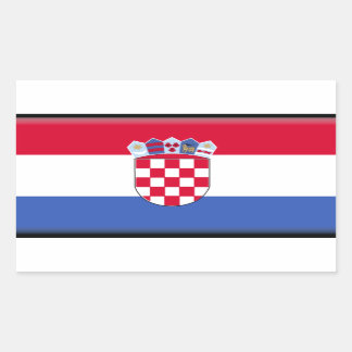 Sticker Rectangulaire Drapeau de la Croatie