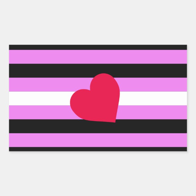 Sticker Rectangulaire Drapeau de la Fierté de fille en cuir (Devant)