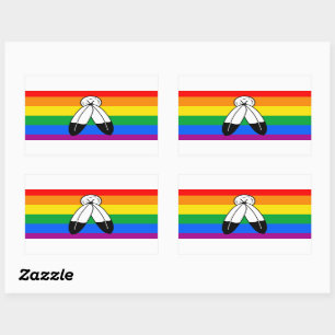 Sticker Rectangulaire Drapeau de la fierté LGBTQ+