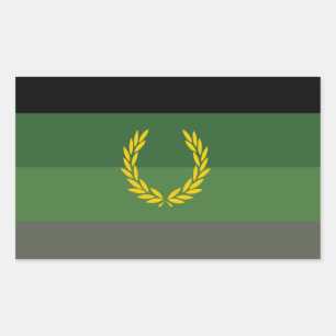 Sticker Rectangulaire Drapeau de la fierté militaire uniforme